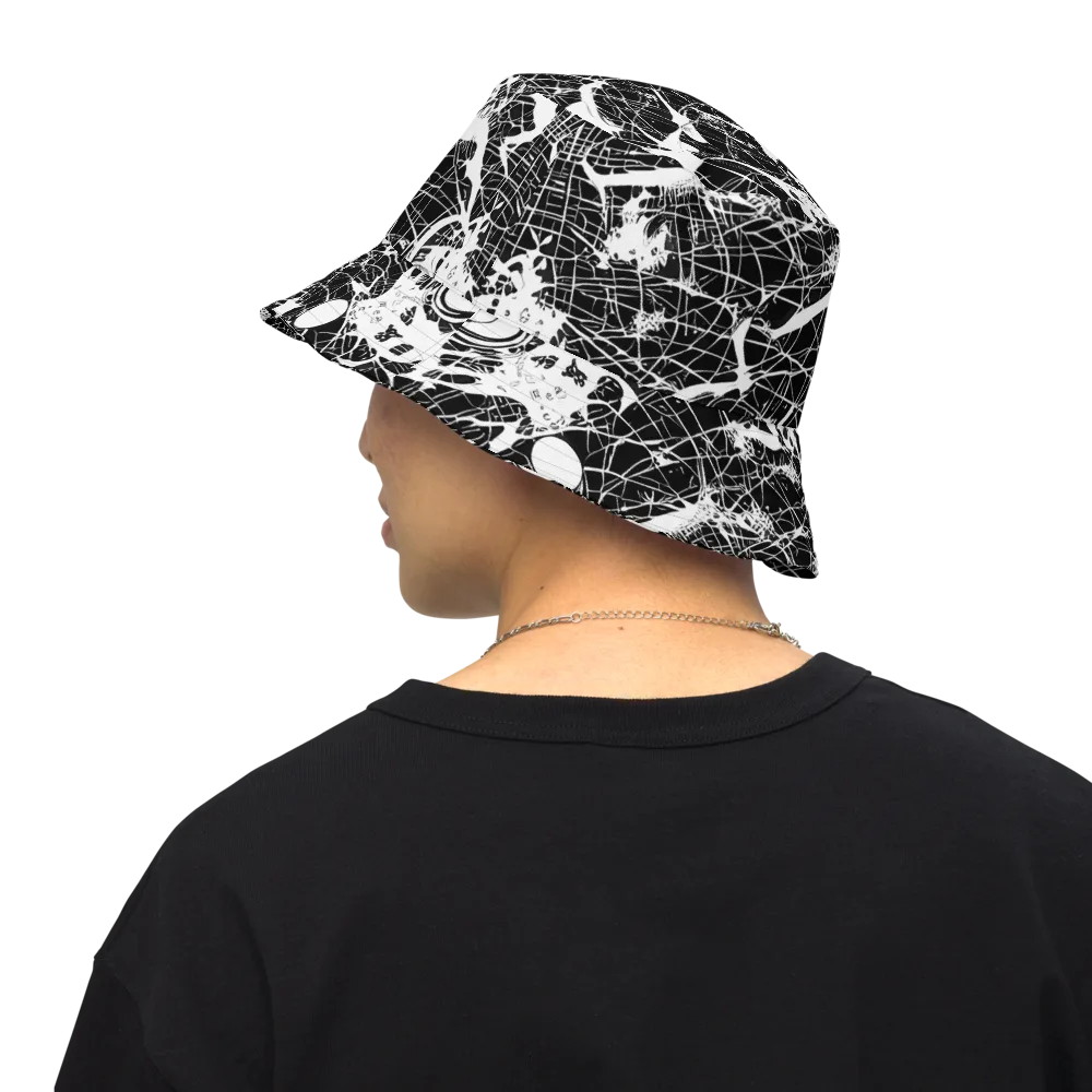 Stormy Serenity on Reversible Bucket Hat — Back Inside