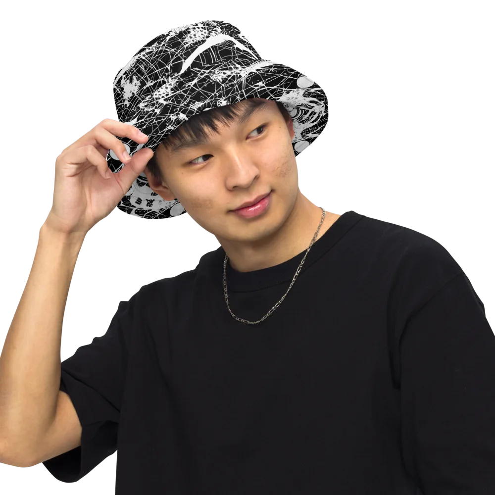 Stormy Serenity on Reversible Bucket Hat — Front Inside