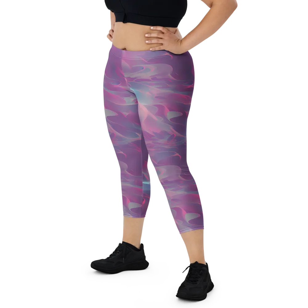 Dreamscape Swirl on Capri Leggings — Front