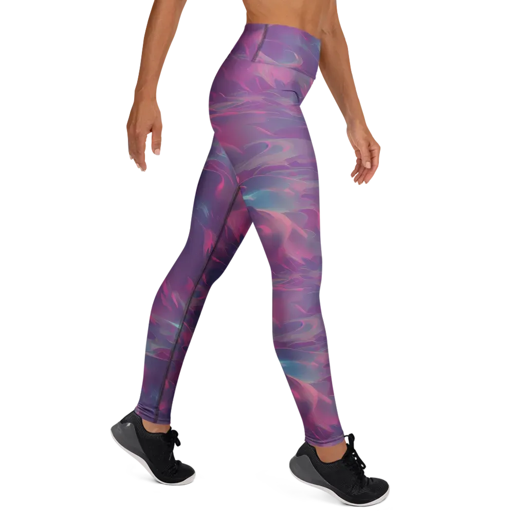 Dreamscape Swirl on Yoga Leggings — Right