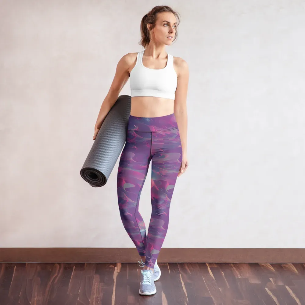 Dreamscape Swirl on Yoga Leggings — Front