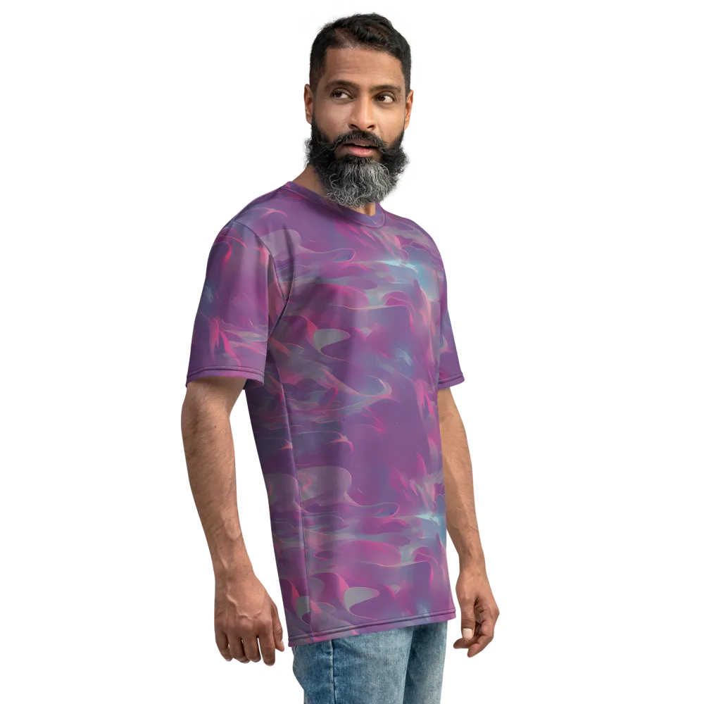 Dreamscape Swirl on Men's Crew Neck T-Shirt — Right