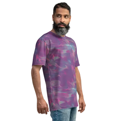 Dreamscape Swirl on a Men's Crew Neck T-Shirt
