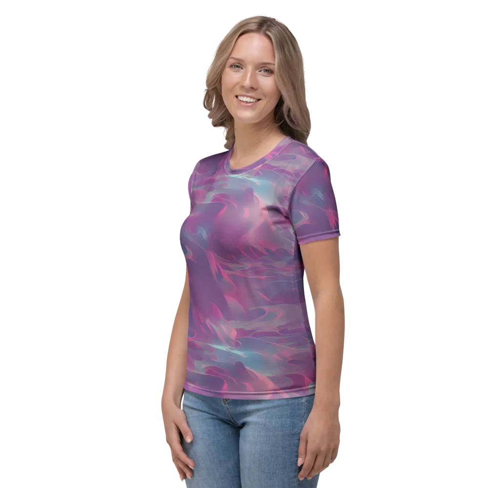 Dreamscape Swirl on Women's Crew Neck T-Shirt — Left