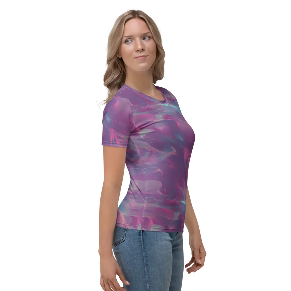 Dreamscape Swirl on Women's Crew Neck T-Shirt — Right