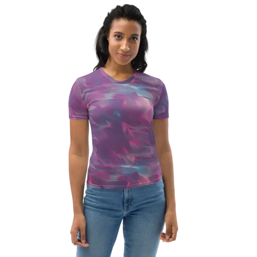 Dreamscape Swirl on a Women's Crew Neck T-Shirt