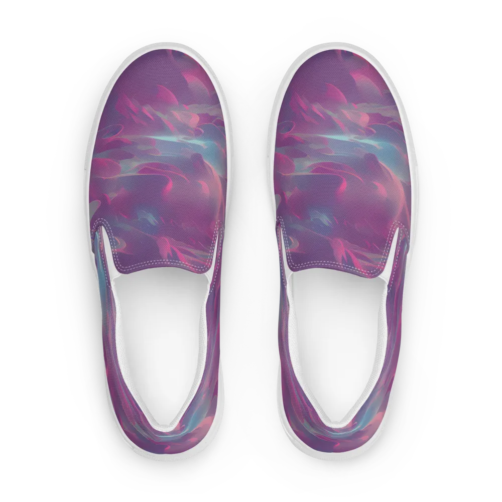 Dreamscape Swirl on Women's Slip-On Canvas Shoes — Front