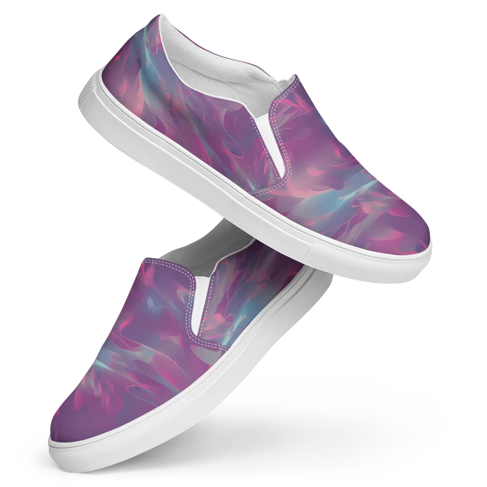 Dreamscape Swirl on Women's Slip-On Canvas Shoes — Front