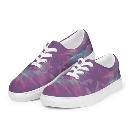 Dreamscape Swirl on a Men's Lace-Up Canvas Shoes