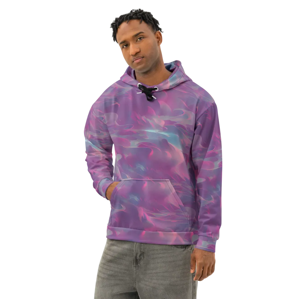 Dreamscape Swirl on Cotton Hoodie — Left Front