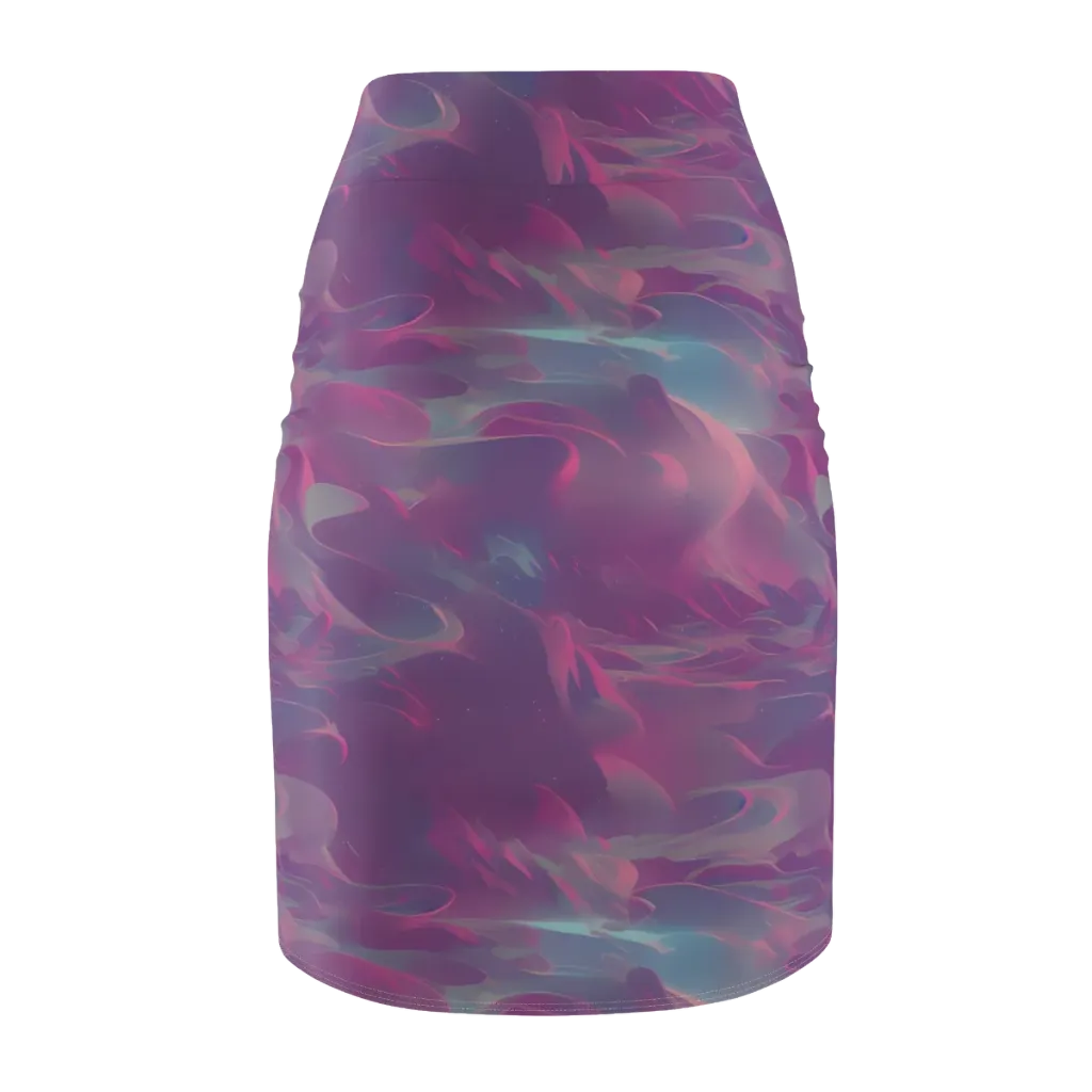 Dreamscape Swirl on Pencil Skirt — Back