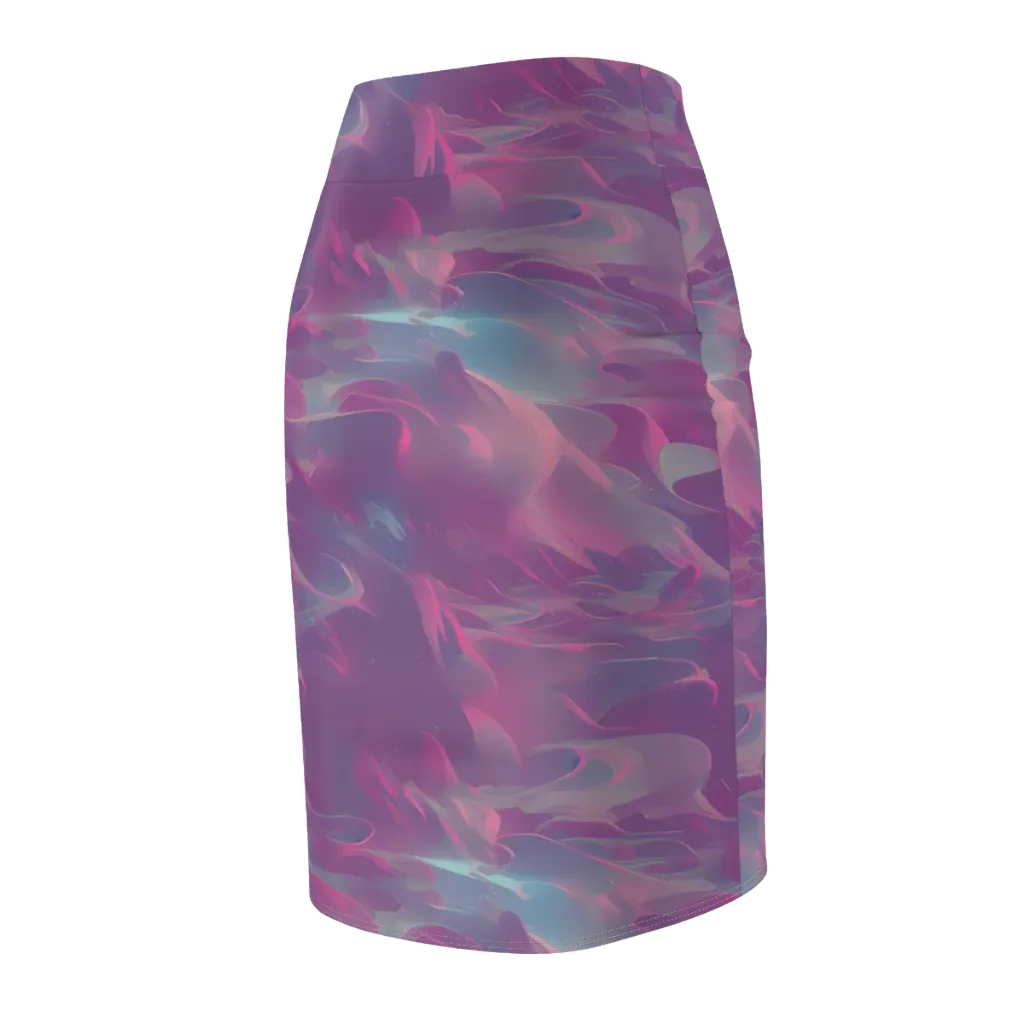 Dreamscape Swirl on Pencil Skirt — Back Side