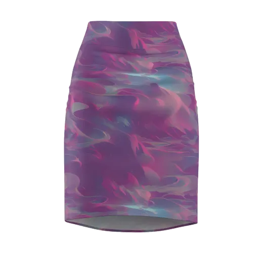 Dreamscape Swirl on a Pencil Skirt