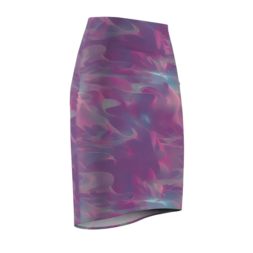Dreamscape Swirl on Pencil Skirt — Front Side