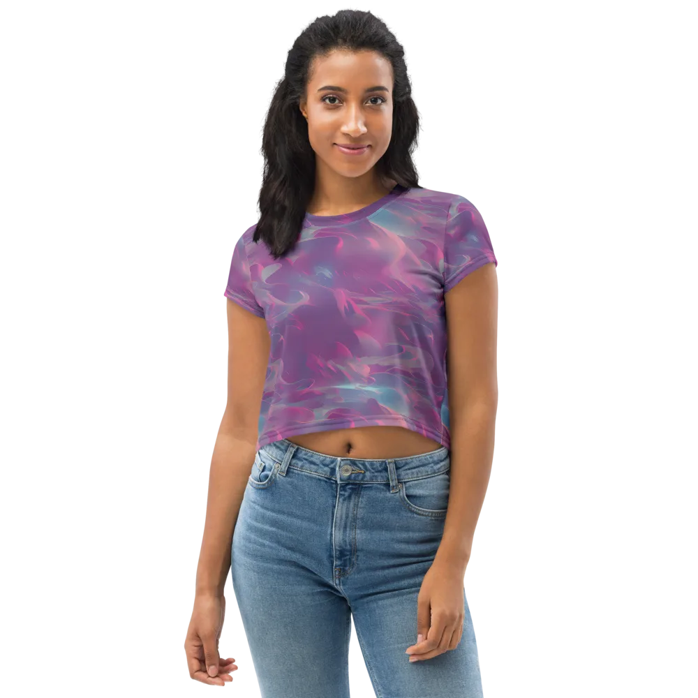 Dreamscape Swirl on Crop Tee — Front