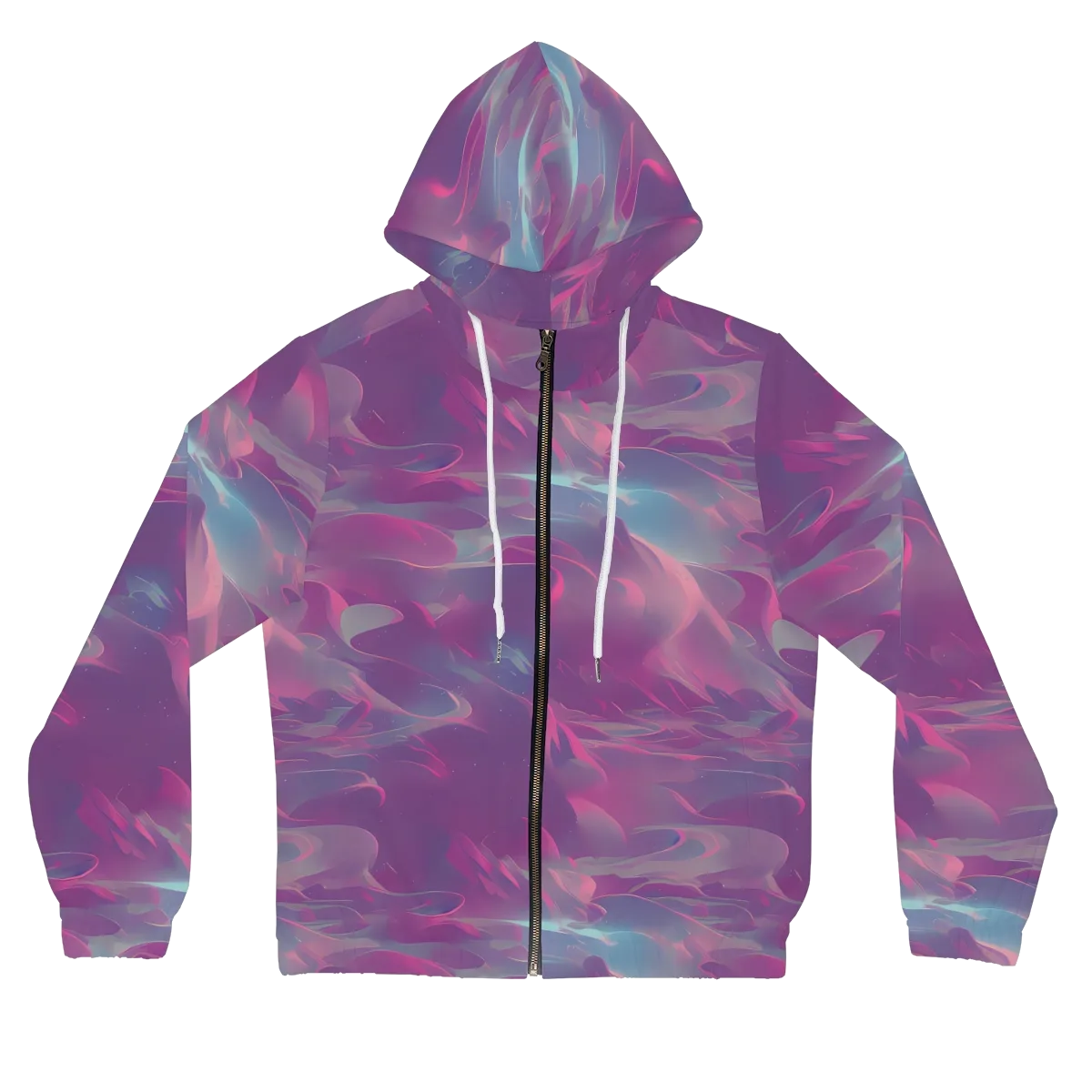 Dreamscape Swirl on Women's Full-Zip Hoodie — Front