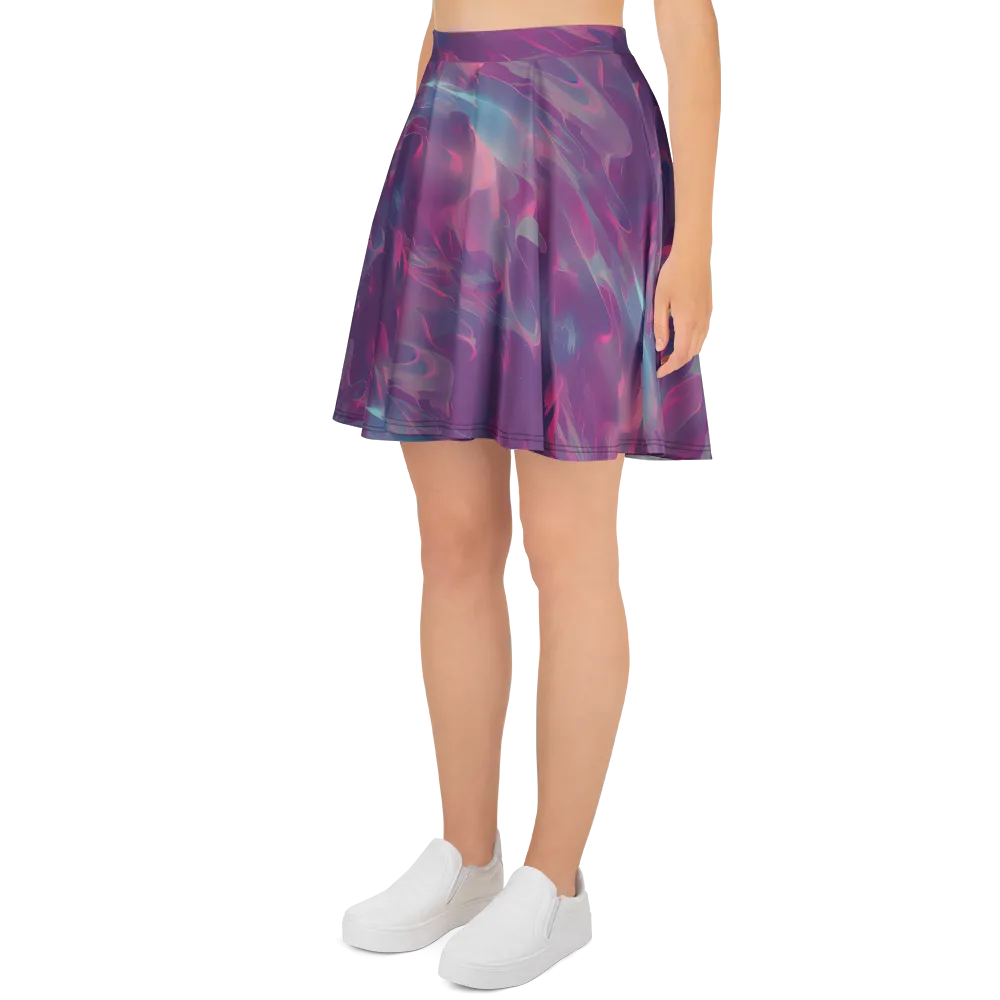 Dreamscape Swirl on Skater Skirt — Left