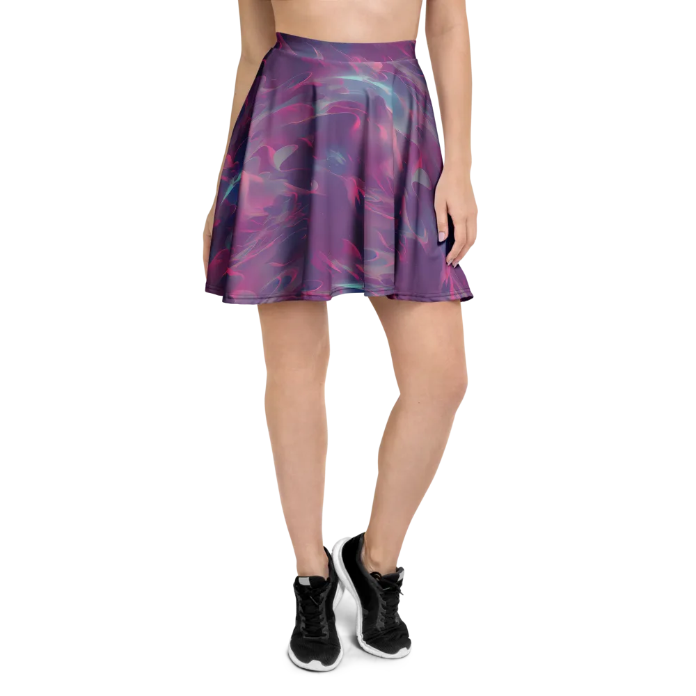 Dreamscape Swirl on Skater Skirt — Front