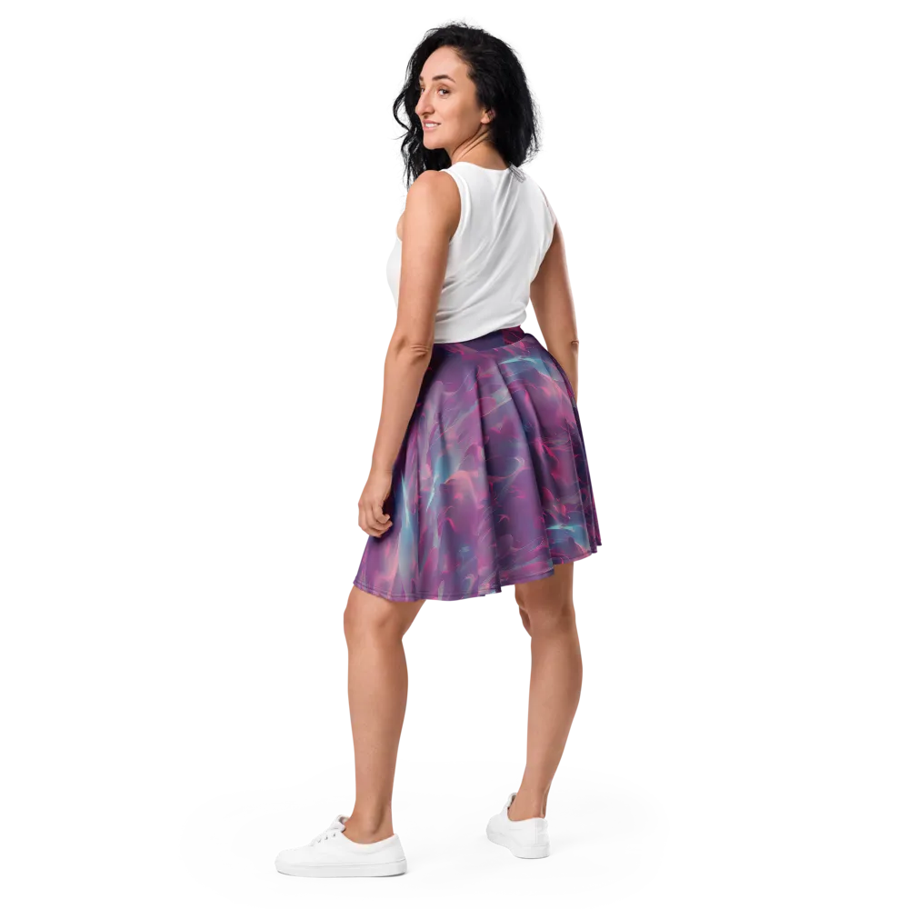 Dreamscape Swirl on Skater Skirt — Back