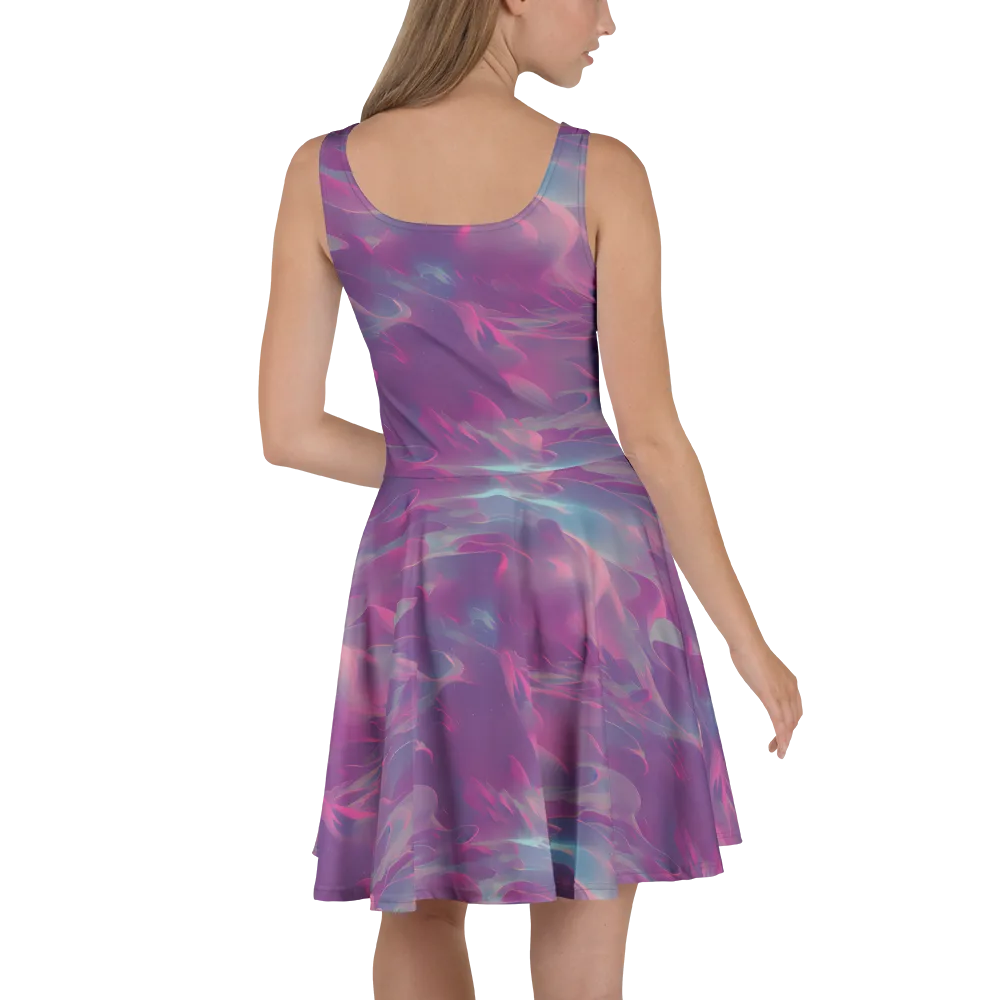 Dreamscape Swirl on Skater Dress — Back