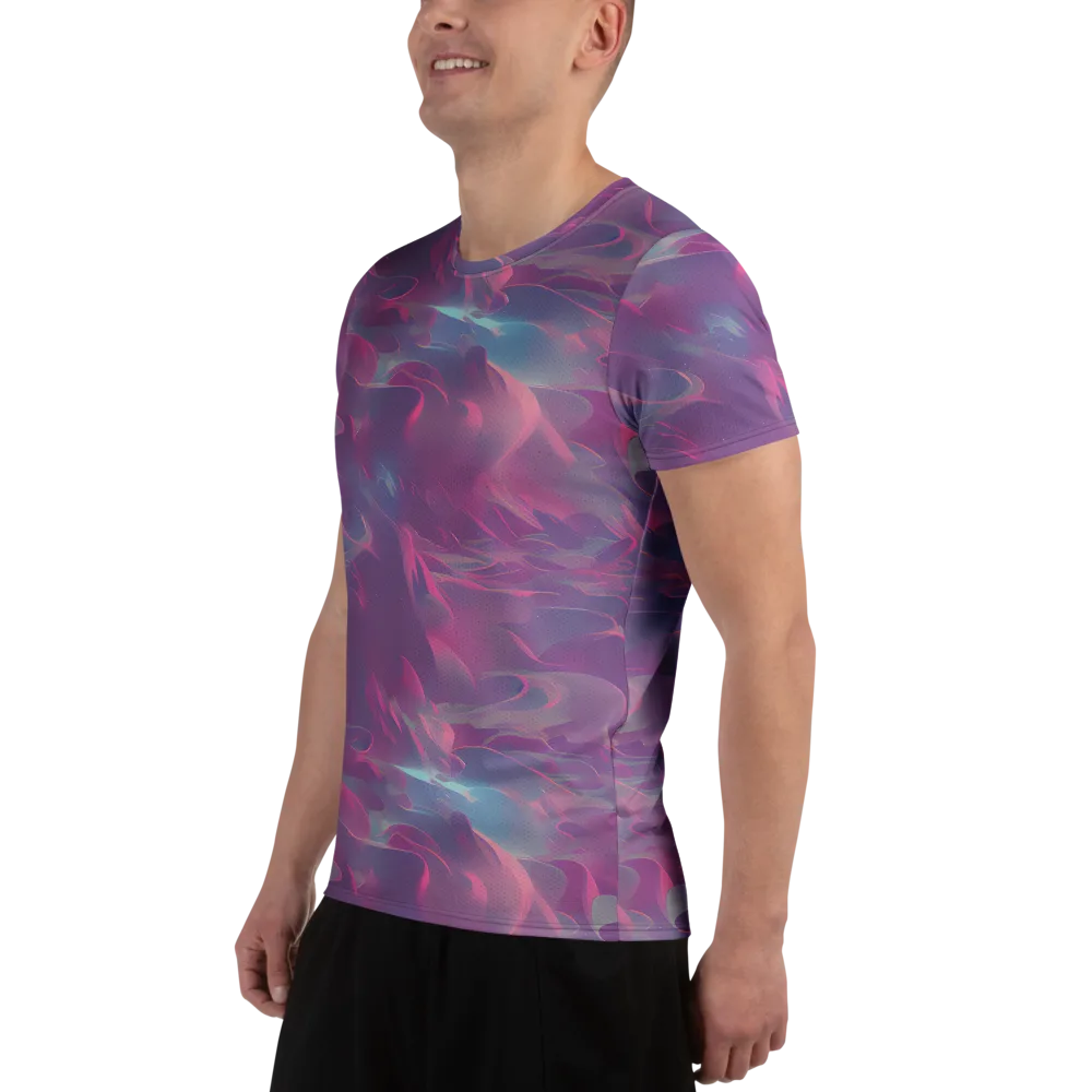 Dreamscape Swirl on Men's Athletic T-Shirt — Left