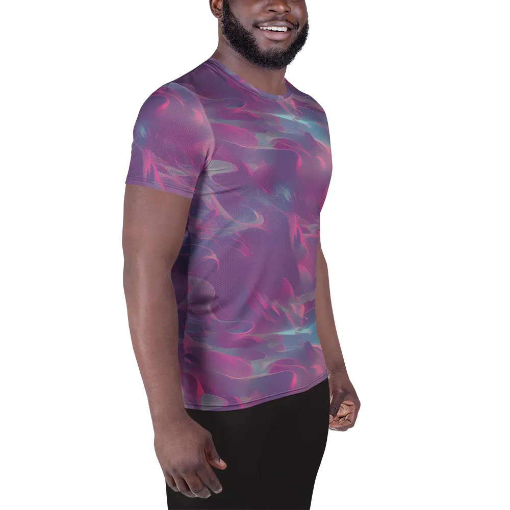 Dreamscape Swirl on Men's Athletic T-Shirt — Right