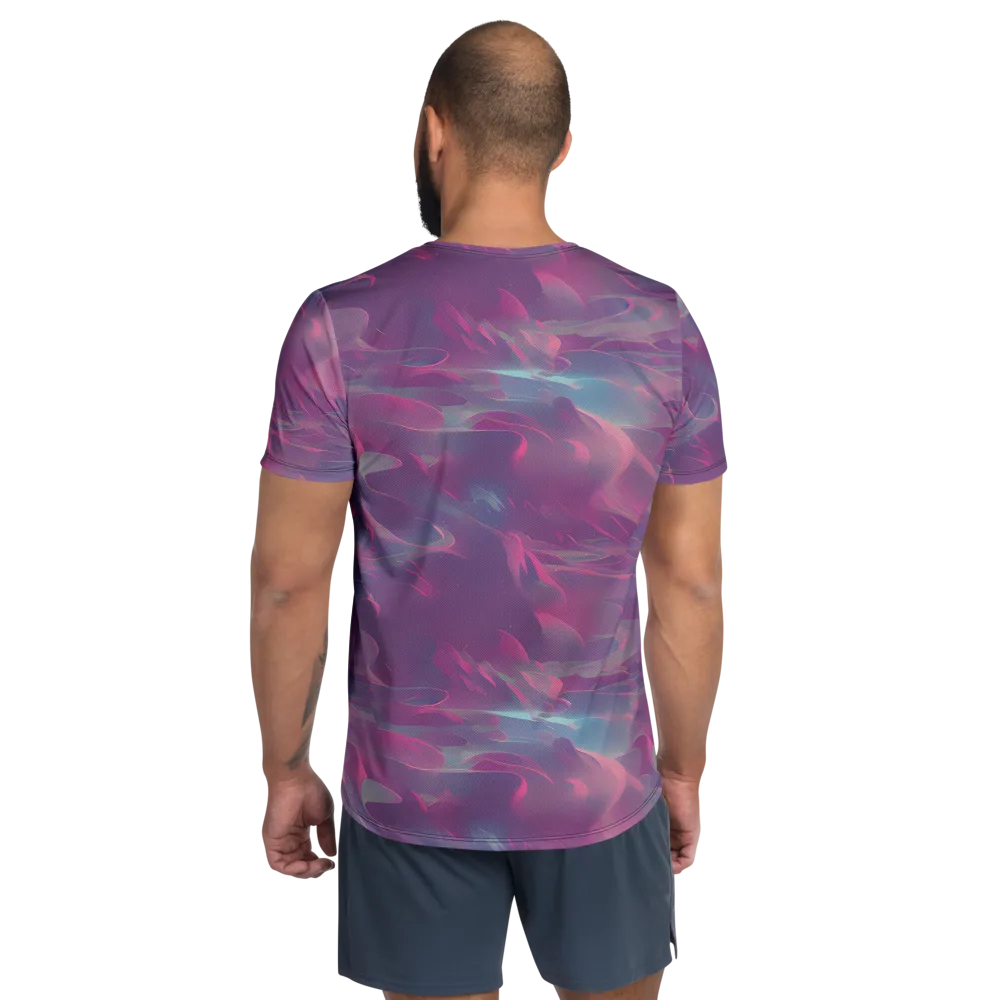 Dreamscape Swirl on Men's Athletic T-Shirt — Back