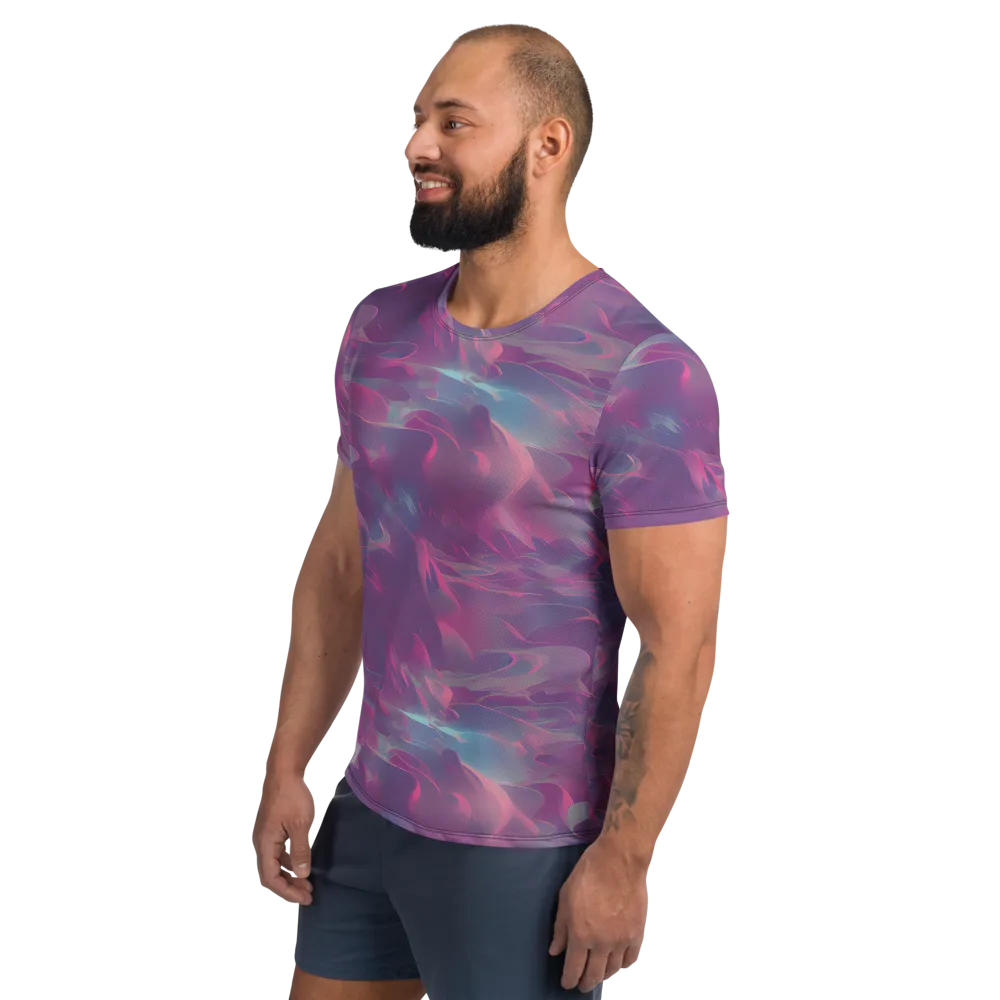 Dreamscape Swirl on Men's Athletic T-Shirt — Left