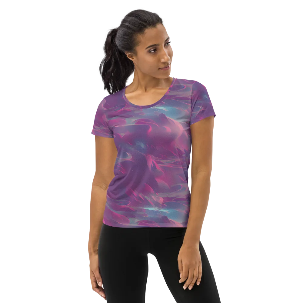 Dreamscape Swirl on Women's Athletic T-Shirt — Front