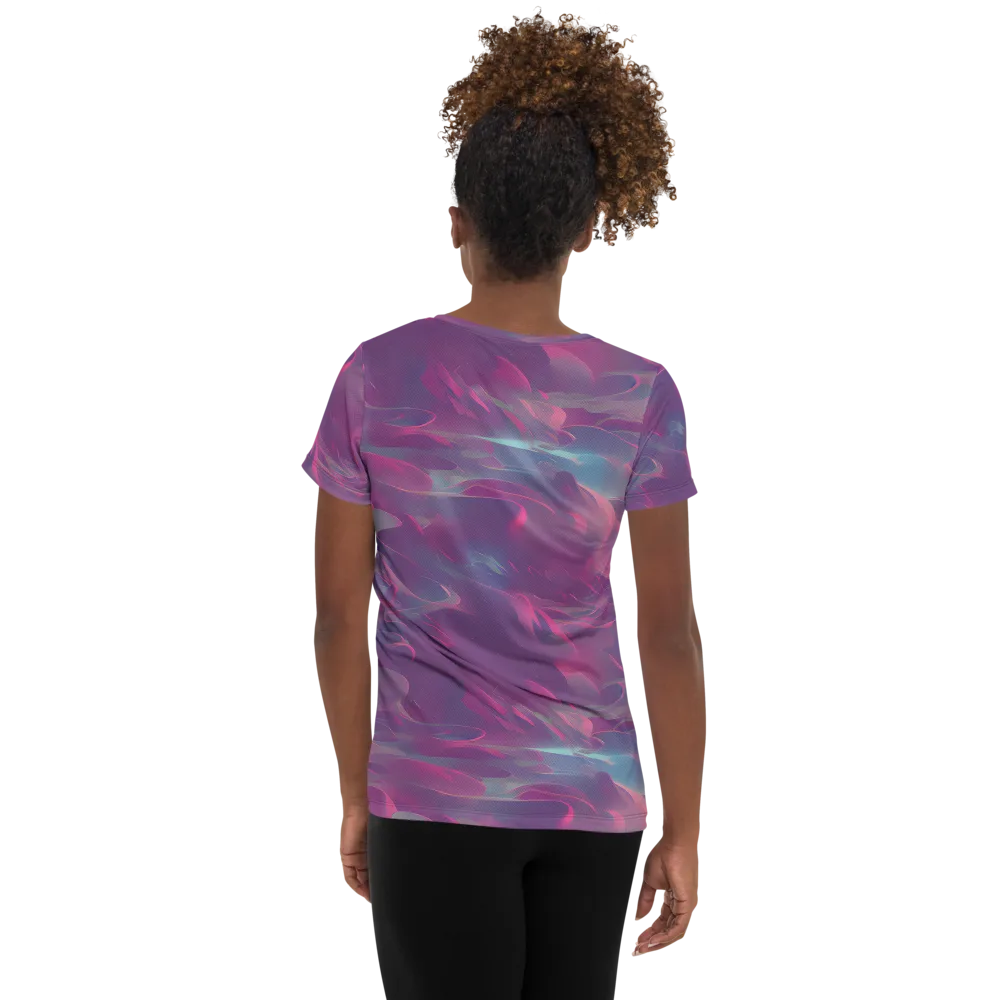 Dreamscape Swirl on Women's Athletic T-Shirt — Back