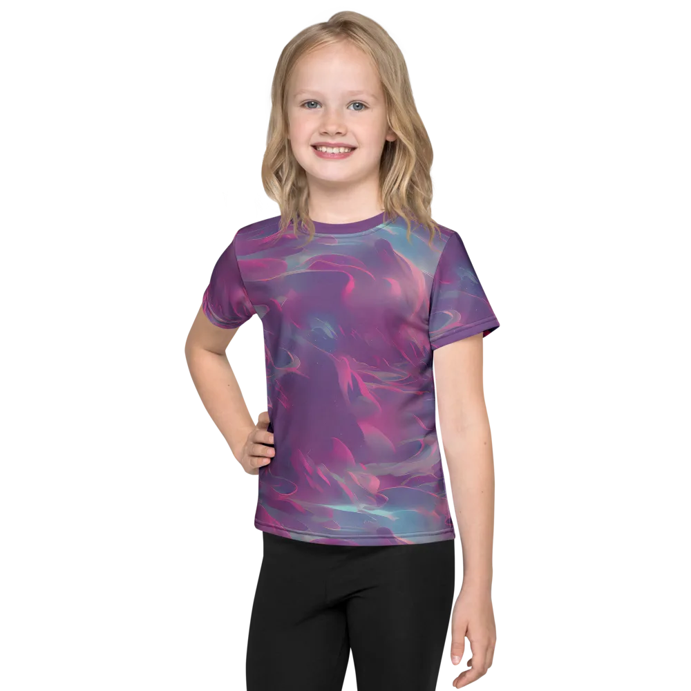 Dreamscape Swirl on Kids Crew Neck T-Shirt — Front