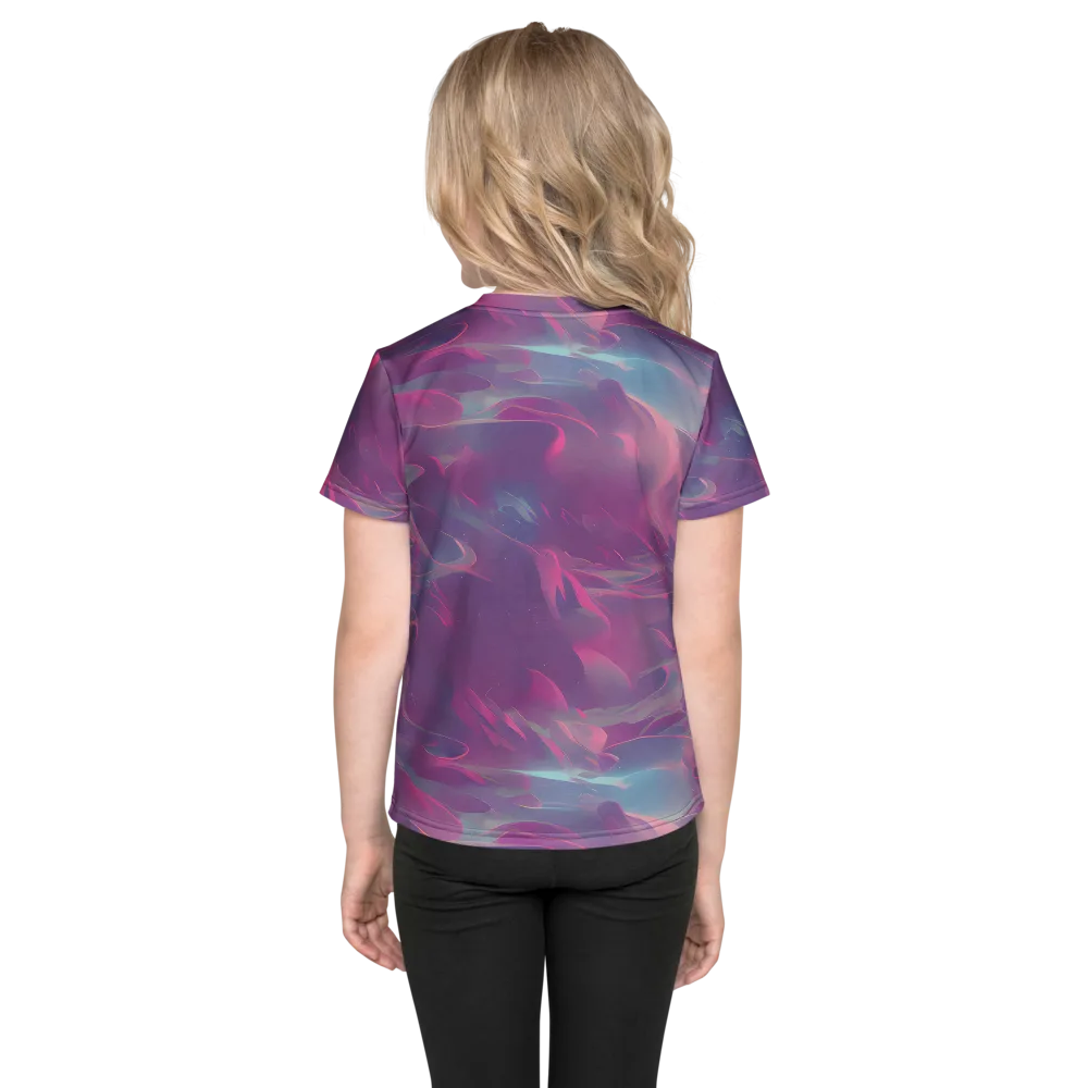 Dreamscape Swirl on Kids Crew Neck T-Shirt — Back