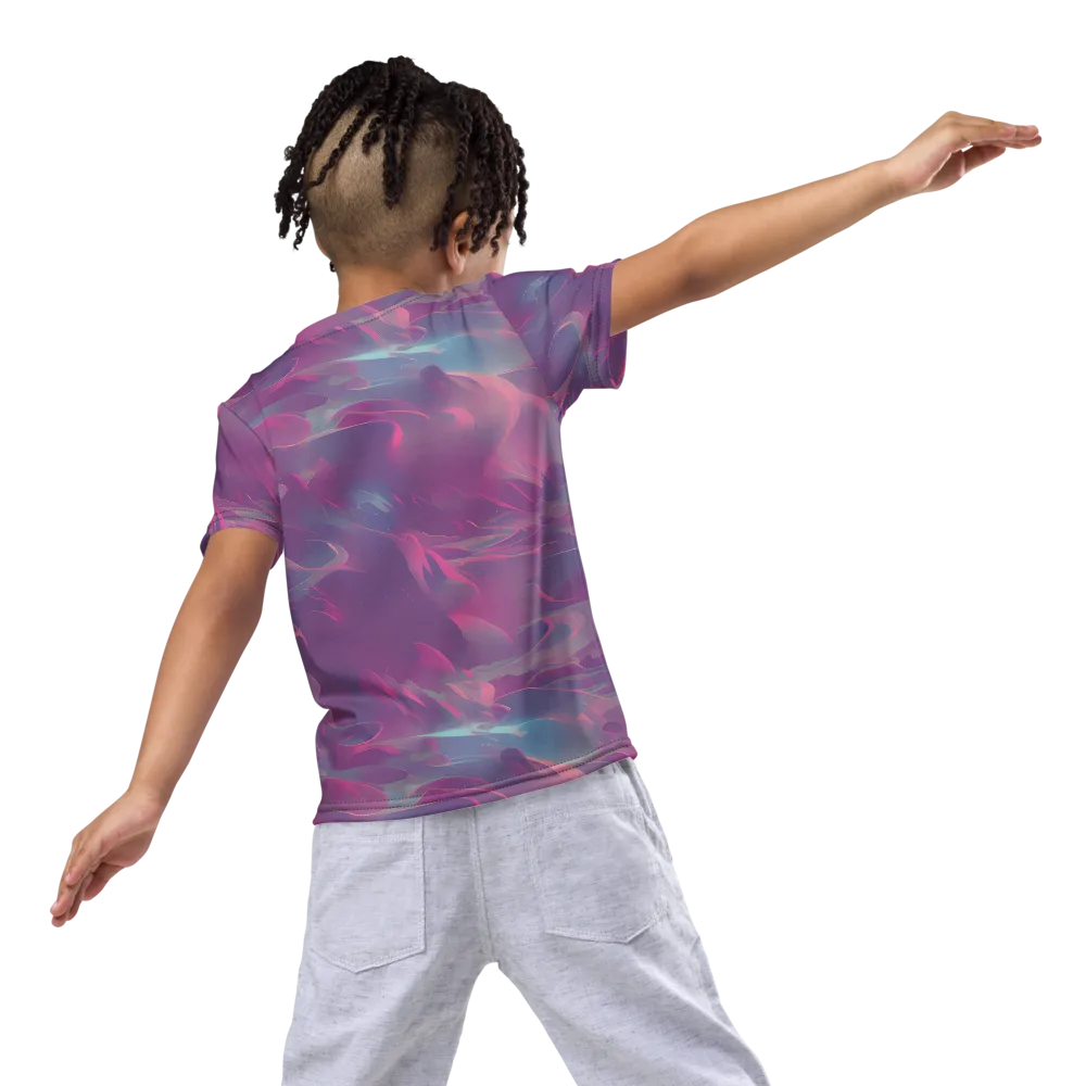 Dreamscape Swirl on Kids Crew Neck T-Shirt — Back
