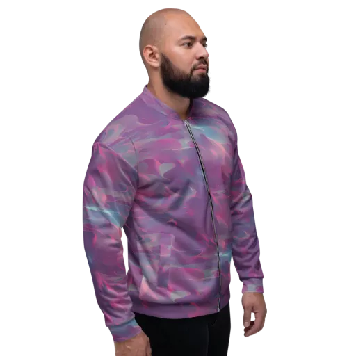 Dreamscape Swirl on a Bomber Jacket