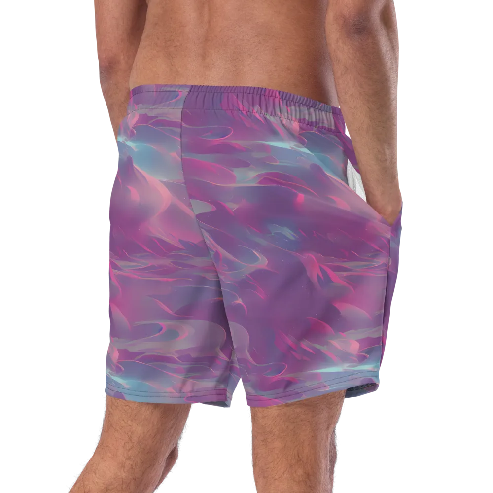 Dreamscape Swirl on Swim Trunks — Right Back