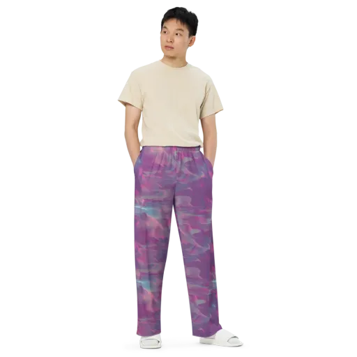 Dreamscape Swirl on a Wide-Leg Pants