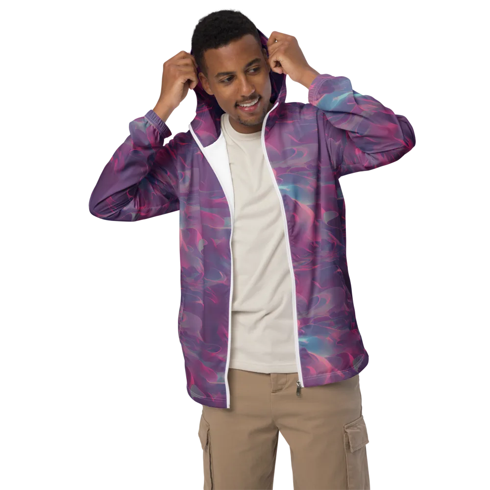 Dreamscape Swirl on Men's Windbreaker — Front
