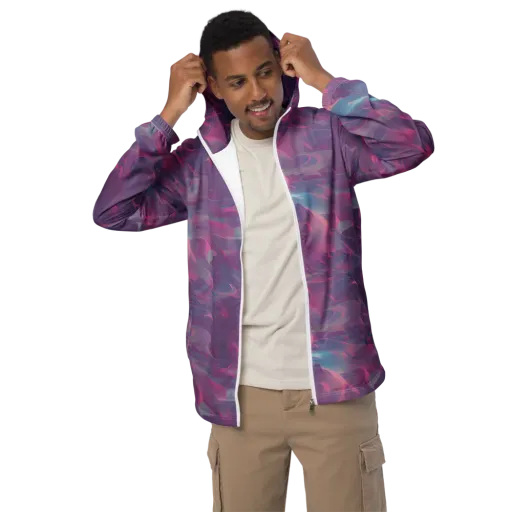 Dreamscape Swirl on a Men's Windbreaker