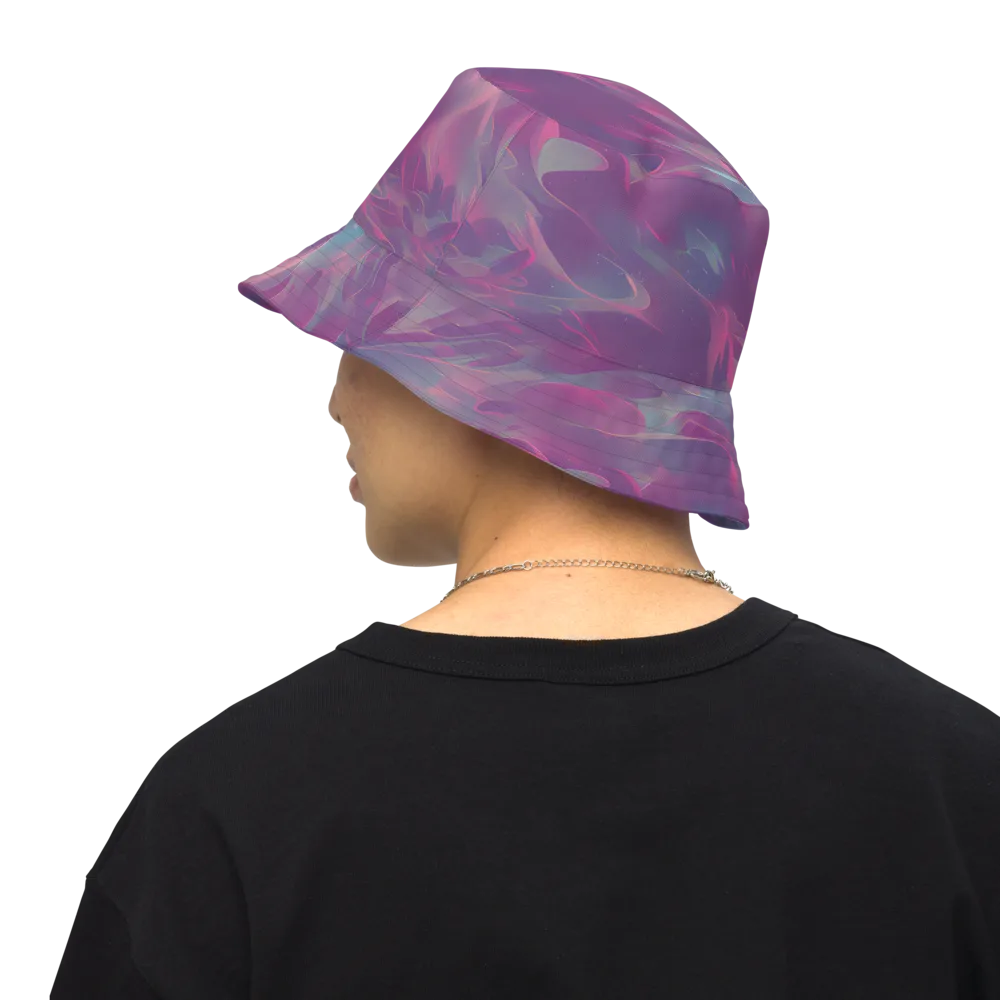 Dreamscape Swirl on Reversible Bucket Hat — Back Inside