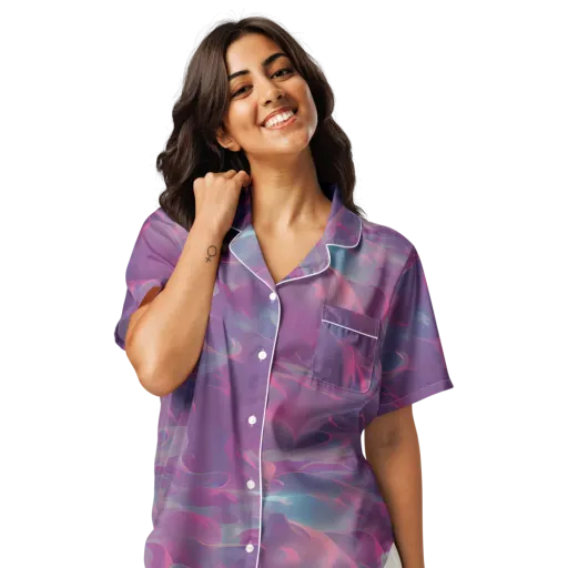 Dreamscape Swirl on a Women's Short Sleeve Pajama Top