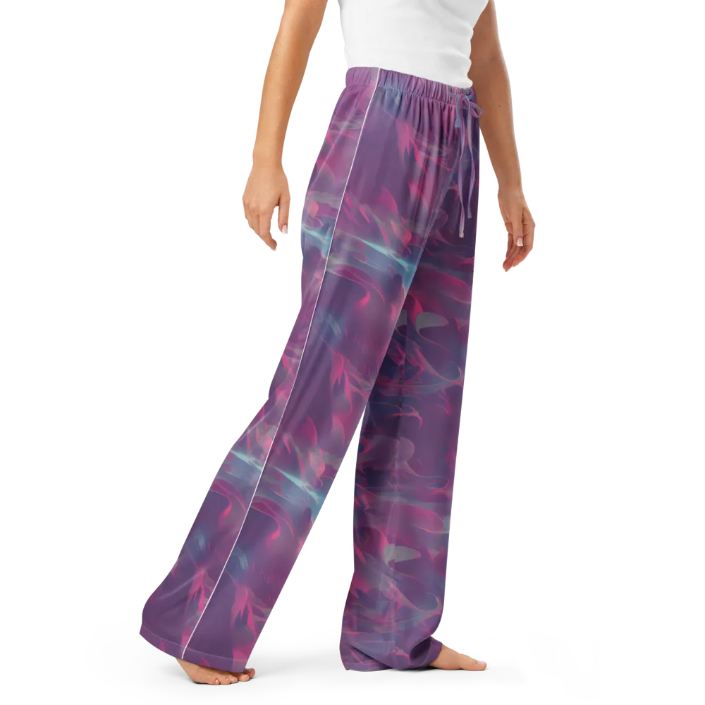 Dreamscape Swirl on Women's Pajama Pants — Right Front