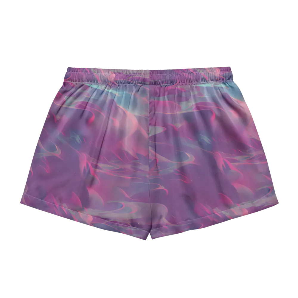 Dreamscape Swirl on Women's Pajama Shorts — Back