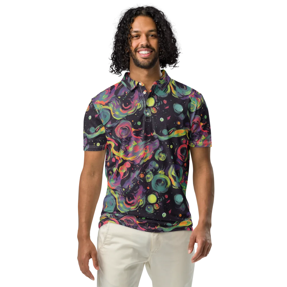 Psychedelic Drift on Men's Slim Fit Polo Shirt — Front