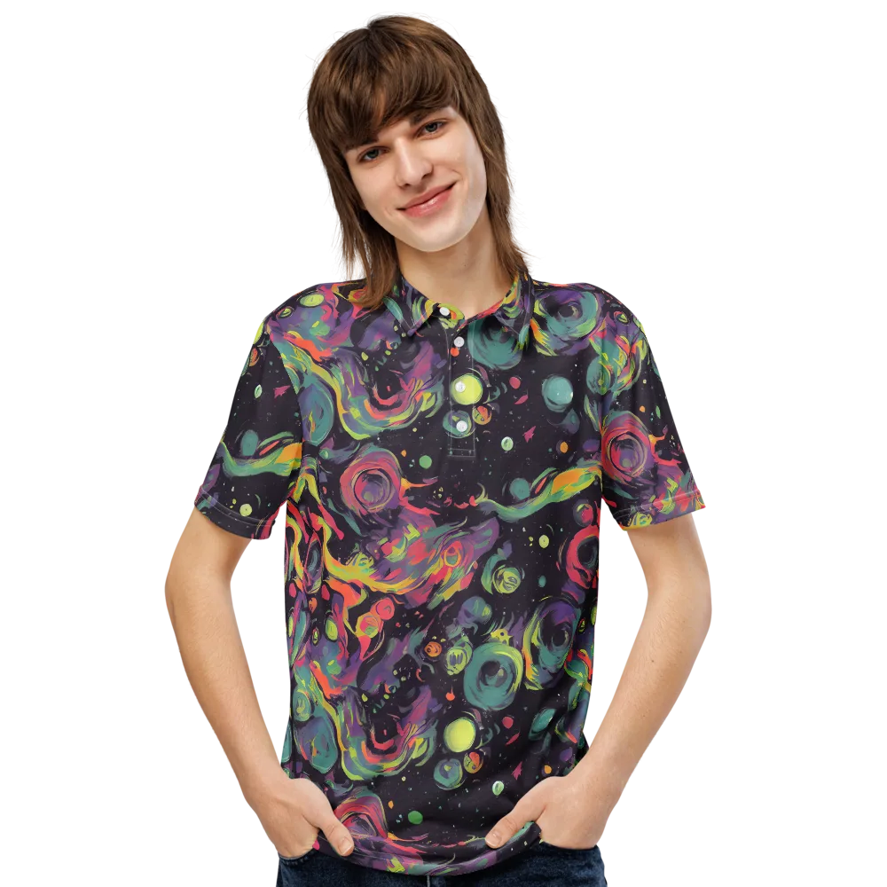 Psychedelic Drift on Men's Slim Fit Polo Shirt — Front