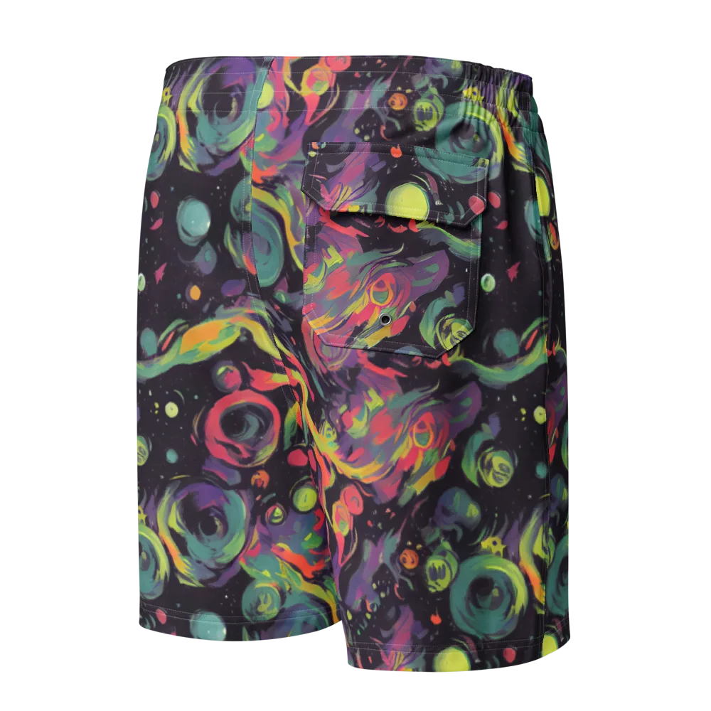 Psychedelic Drift on Men's Board Shorts — Back