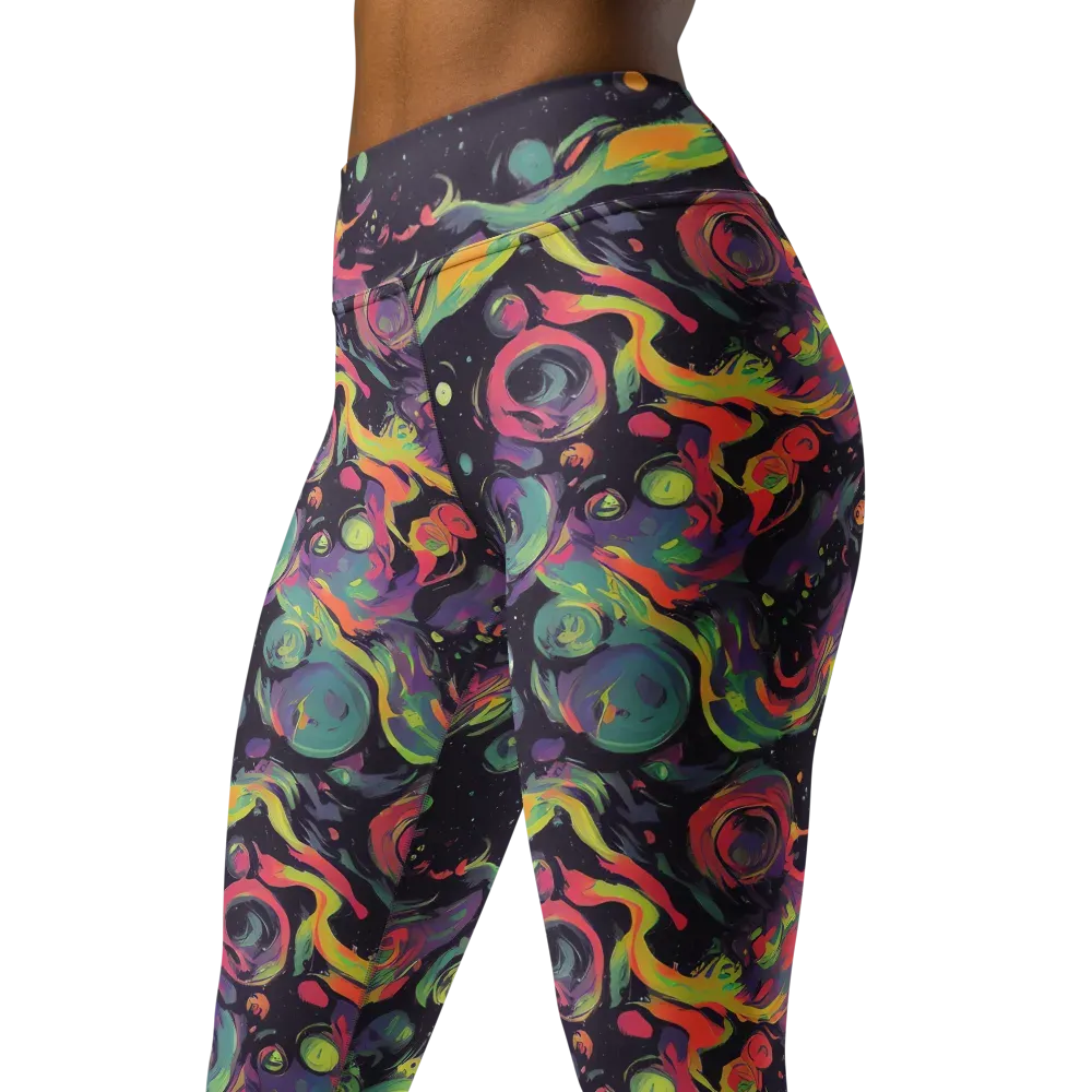 Psychedelic Drift on Yoga Leggings — Left Front