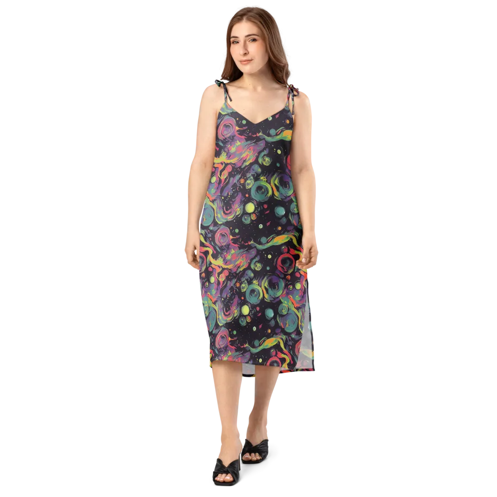 Psychedelic Drift on Slip Dress — Front