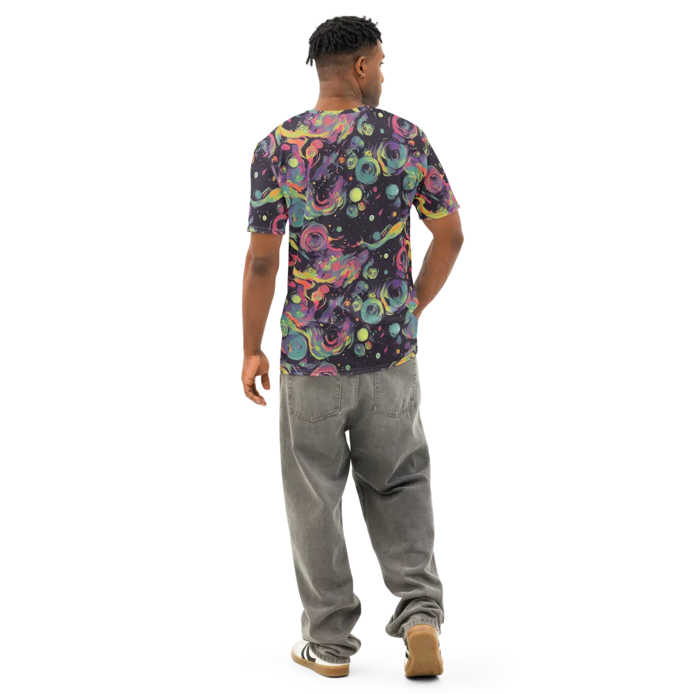 Psychedelic Drift on Men's Cotton Crew Neck T-Shirt — Back