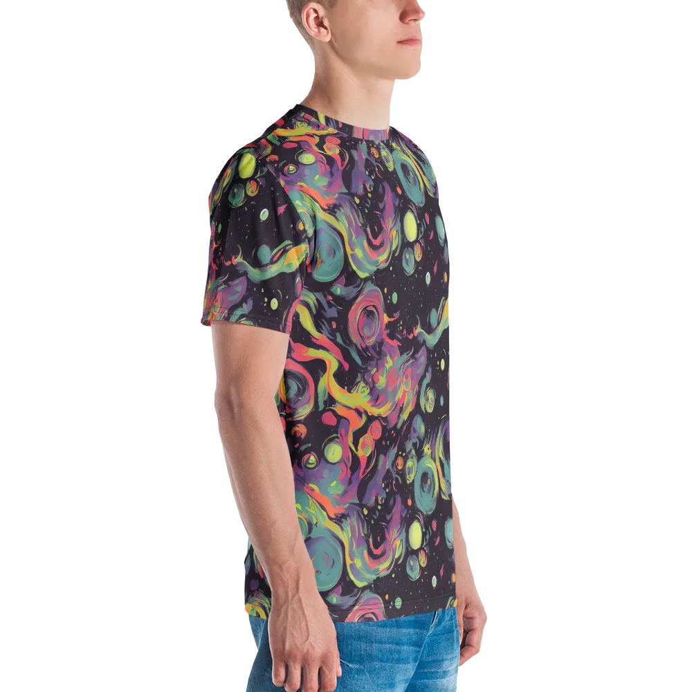 Psychedelic Drift on Men's Crew Neck T-Shirt — Right