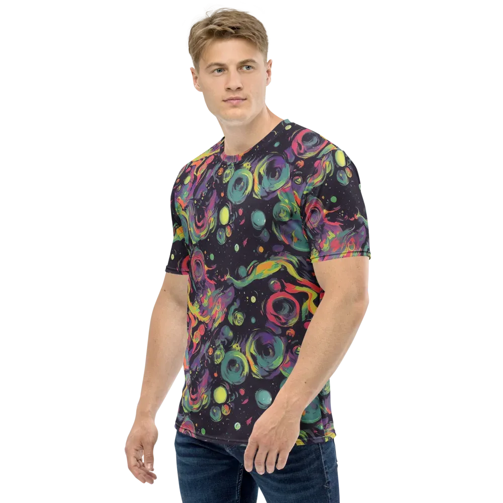 Psychedelic Drift on Men's Crew Neck T-Shirt — Left